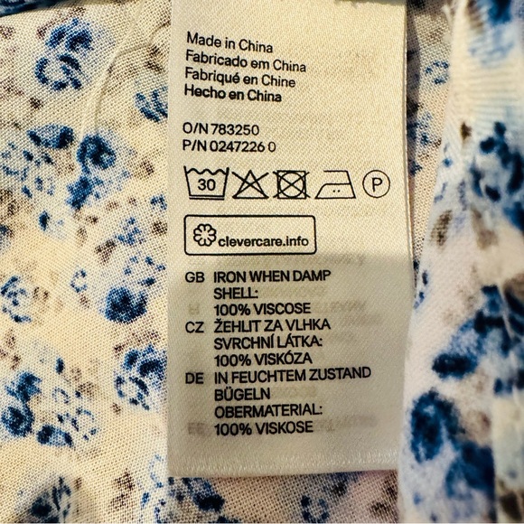 H&M Divided Blue Floral Sleeveless Dress – Size 8 - Picture 11 of 11